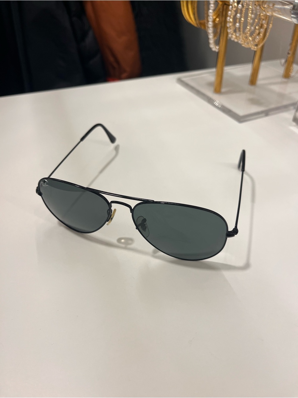 Ray-Ban Black Metal Aviator Sunglasses